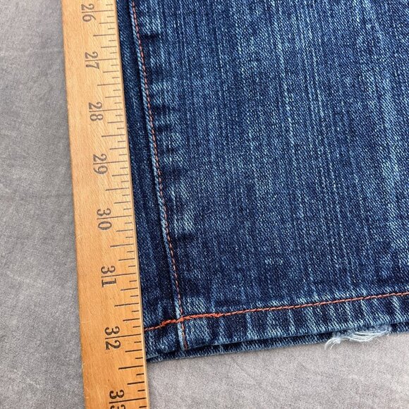 Gilyard Mfg Co Jeans Men 46W x 34L Blue Red Distress Heavy Ounce Y2K Hip Hop‎ - Picture 9 of 14